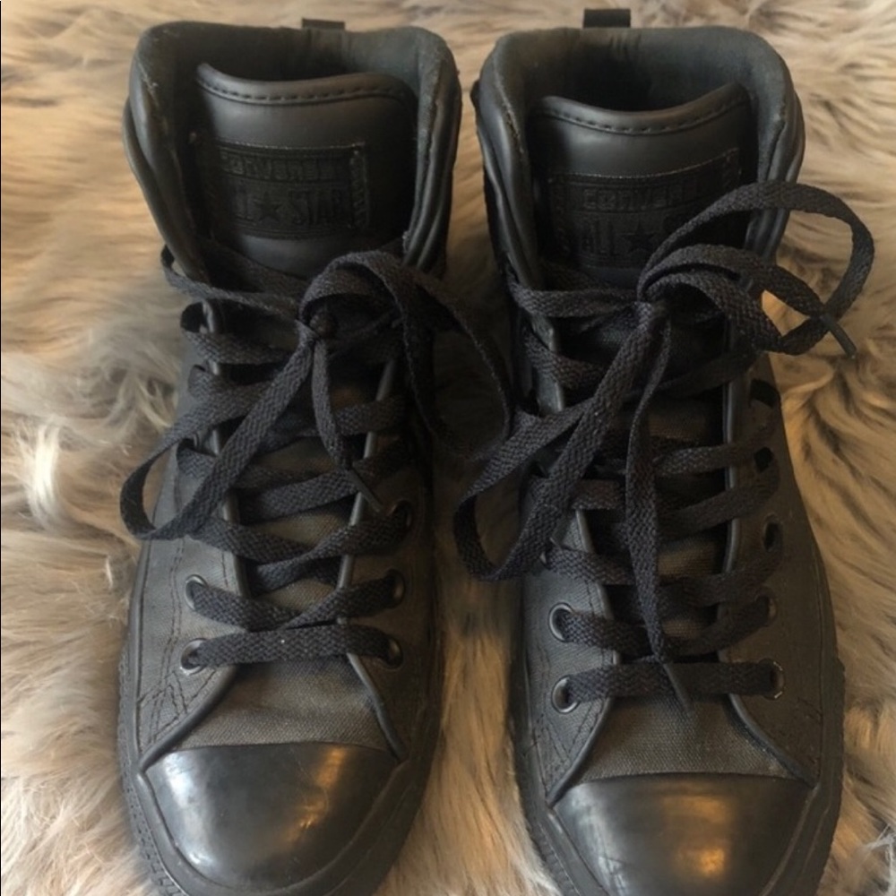 Static Hi Black Converse